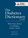 Cover image for The Diabetes Dictionary